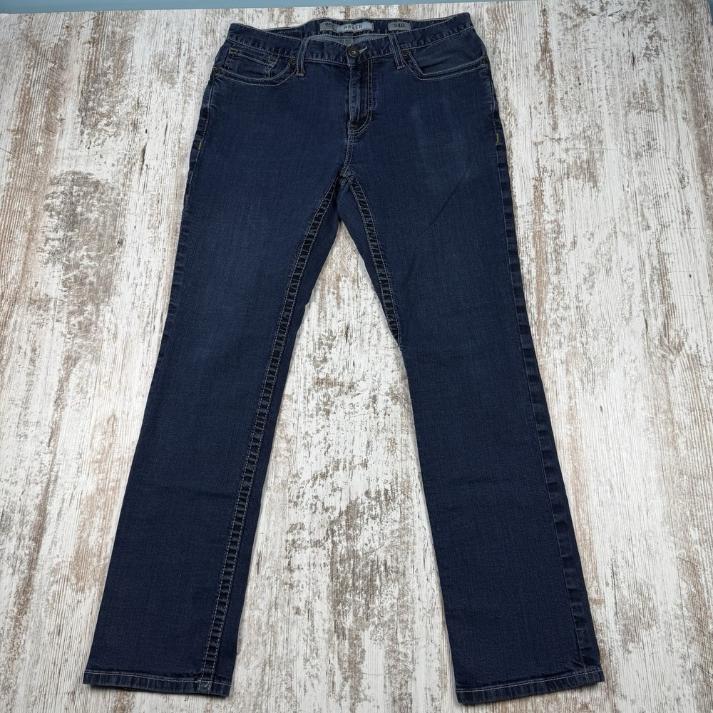 BKE Men's Straight Jeans in Dark Blue